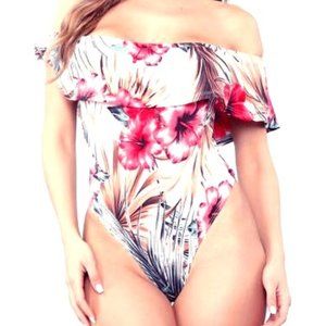 Fashion Nova THONG Floral Bodysuit - XL